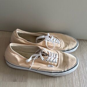 Vans Peach Canvas Low Top Sneakers with White Laces